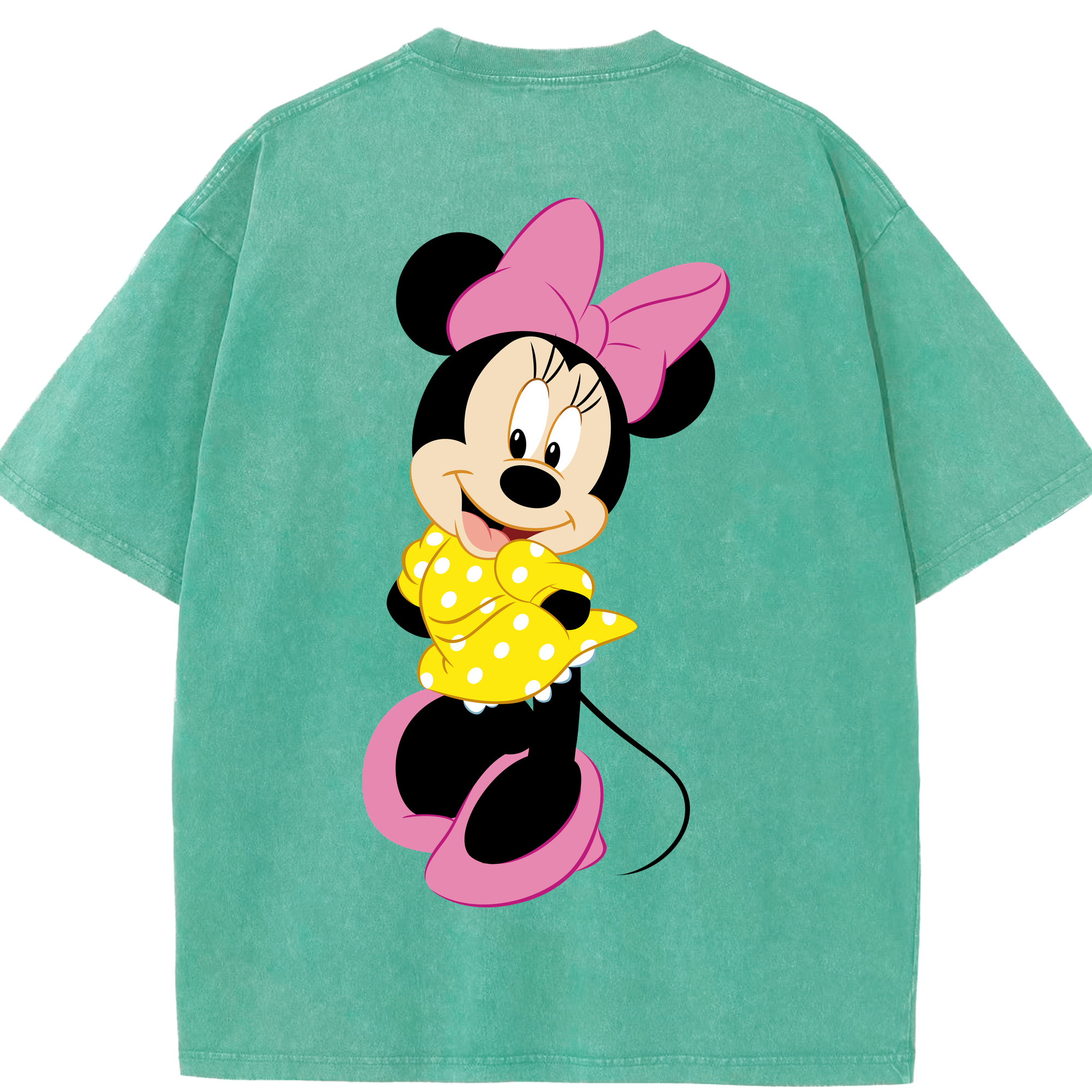 （画像用） ミッキーマウス Mickey Mouse 綿100% ヴィンテージ風 半袖Tシャツ（背面プリント）